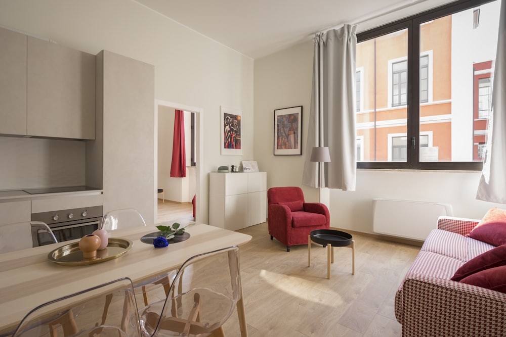 Open-plan living and kitchen